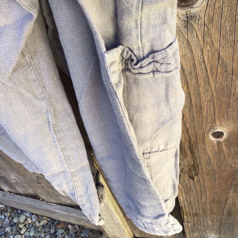 Bryn Walker 100% Linen Cargo Pants Women's XL Gray Made in USA 34x24 - Picture 8 of 9